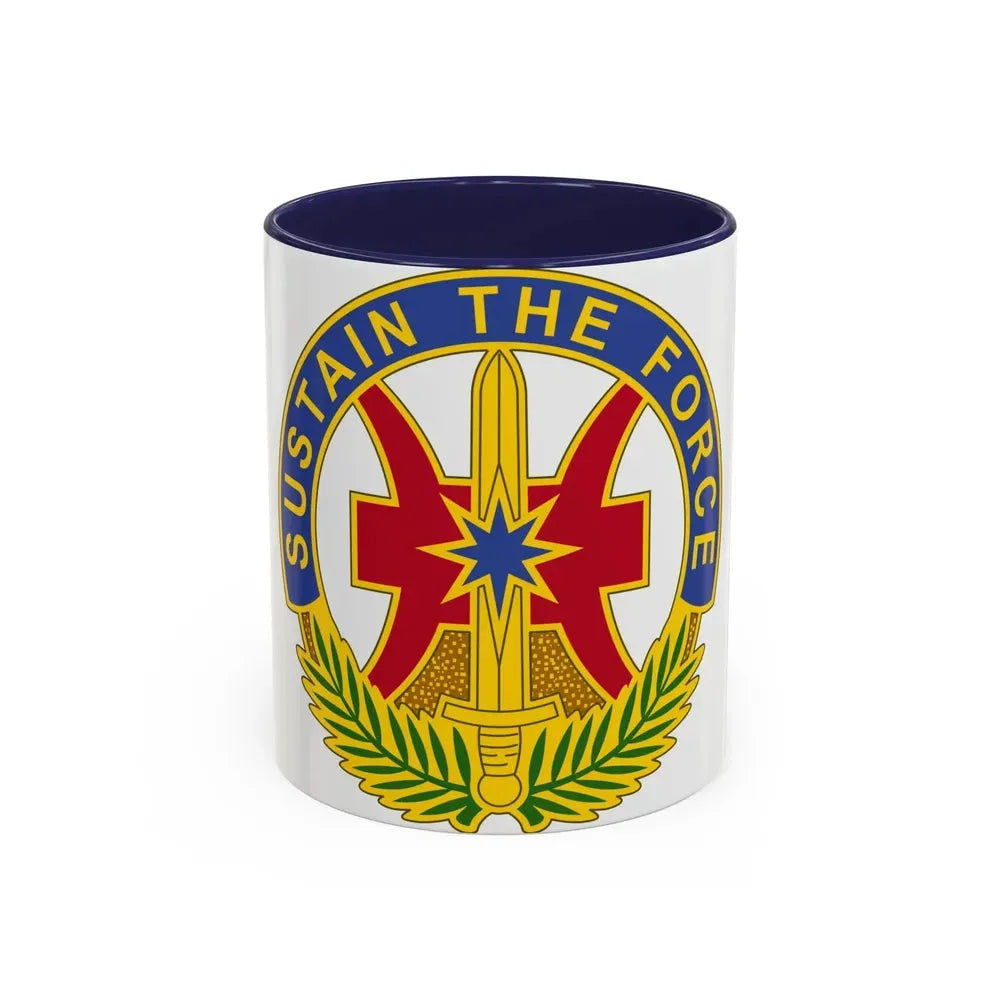 8 Sustainment Command 2 (U.S. Army) Accent Coffee Mug 11oz Navy - Go Mug Yourself