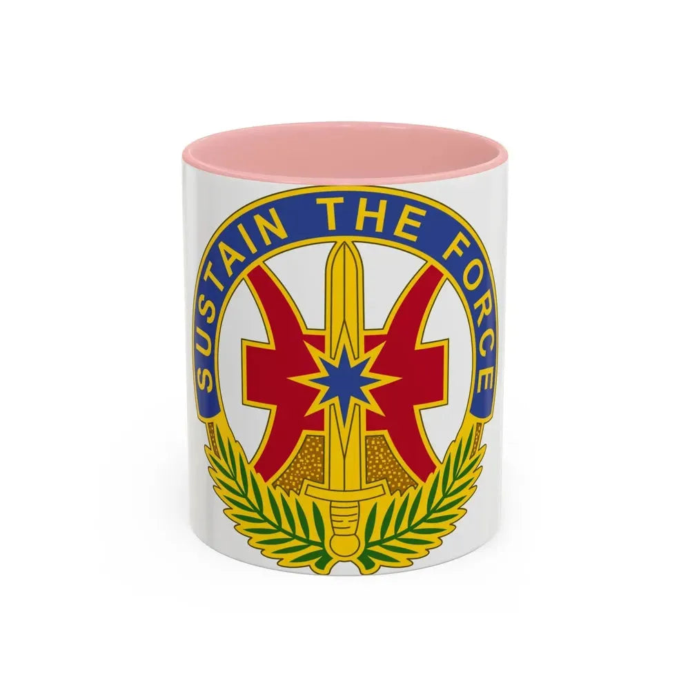 8 Sustainment Command 2 (U.S. Army) Accent Coffee Mug 11oz Pink - Go Mug Yourself