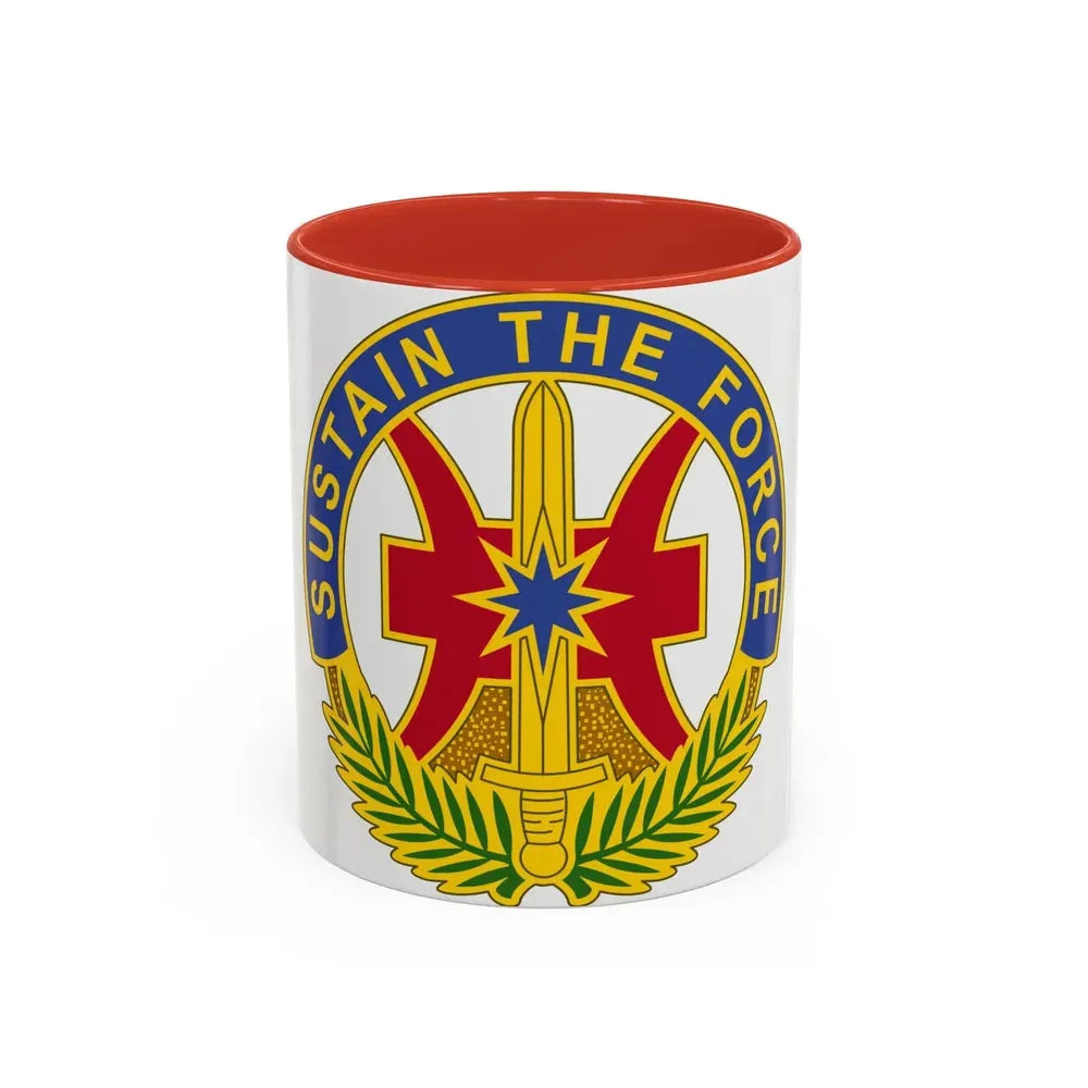 8 Sustainment Command 2 (U.S. Army) Accent Coffee Mug 11oz Red - Go Mug Yourself