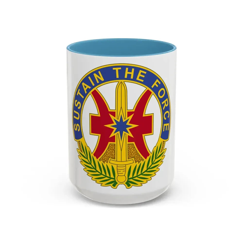 8 Sustainment Command 2 (U.S. Army) Accent Coffee Mug 15oz Light Blue - Go Mug Yourself