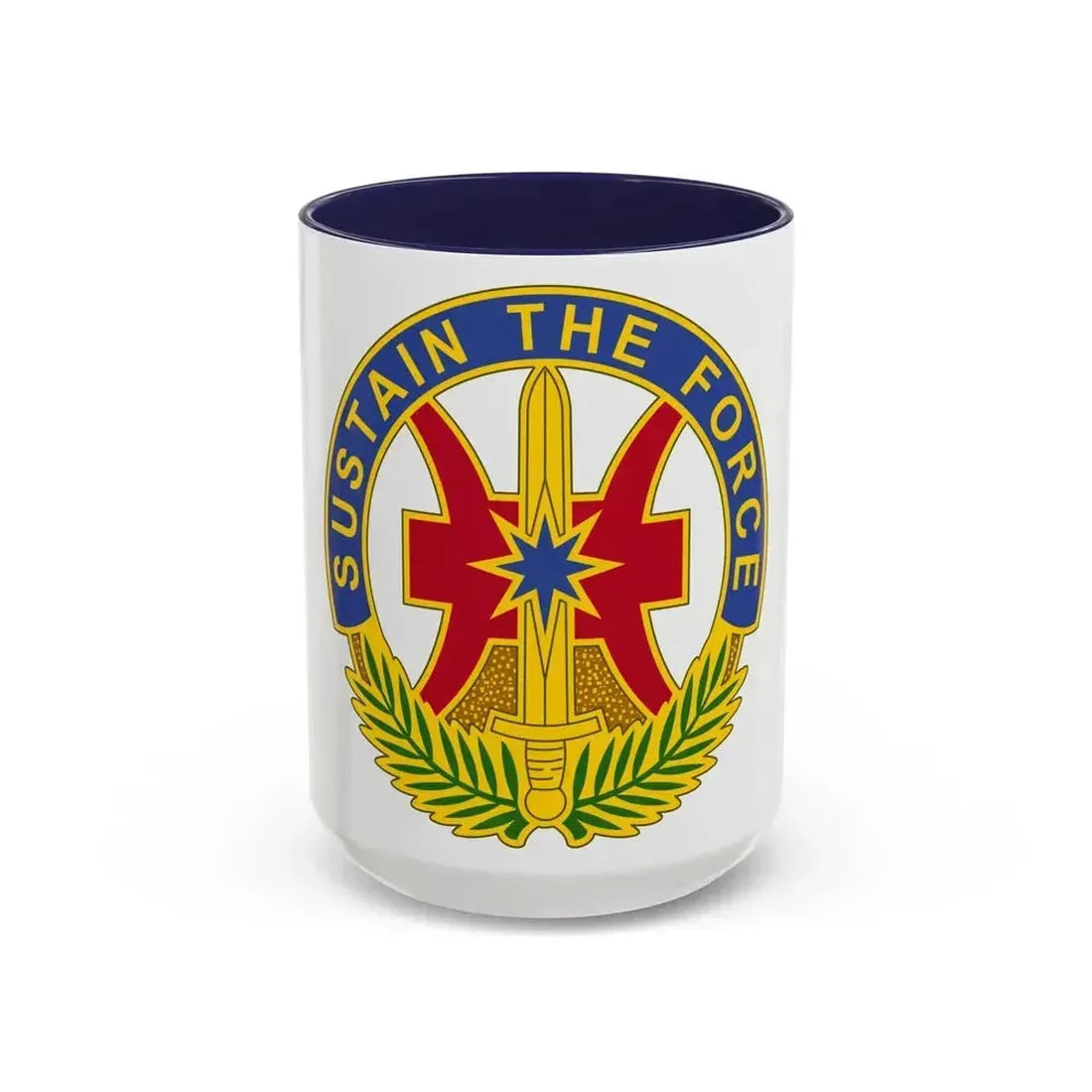 8 Sustainment Command 2 (U.S. Army) Accent Coffee Mug 15oz Navy - Go Mug Yourself