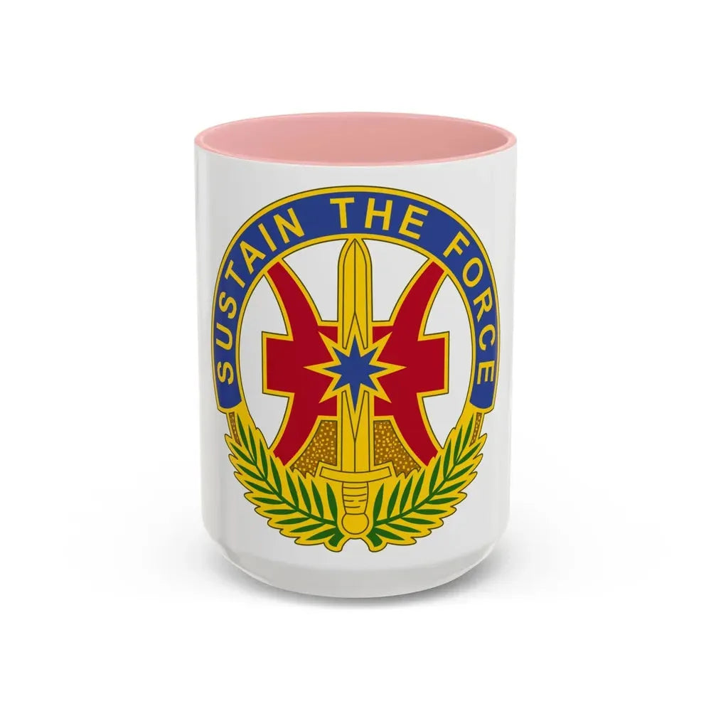 8 Sustainment Command 2 (U.S. Army) Accent Coffee Mug 15oz Pink - Go Mug Yourself
