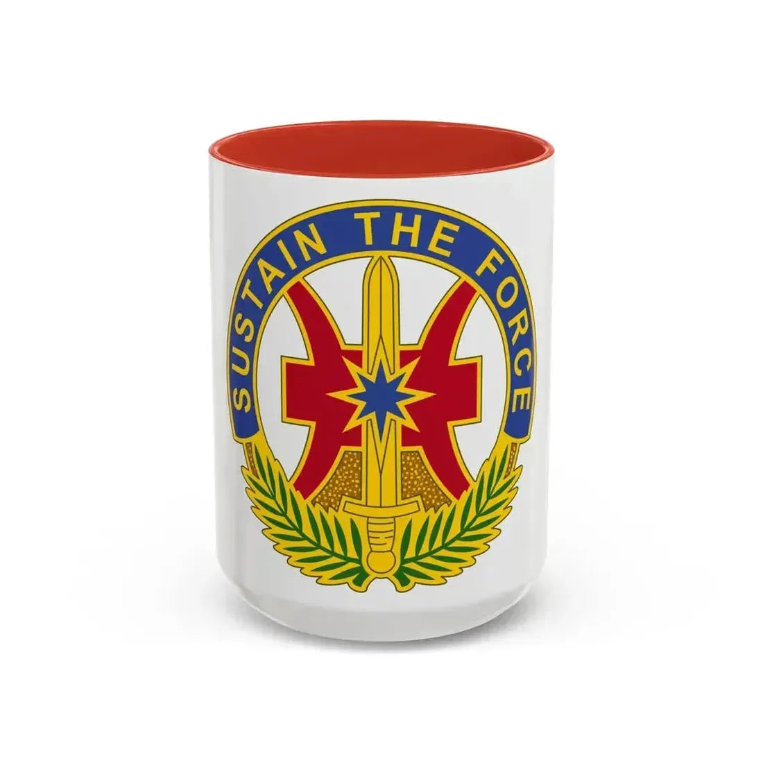 8 Sustainment Command 2 (U.S. Army) Accent Coffee Mug 15oz Red - Go Mug Yourself