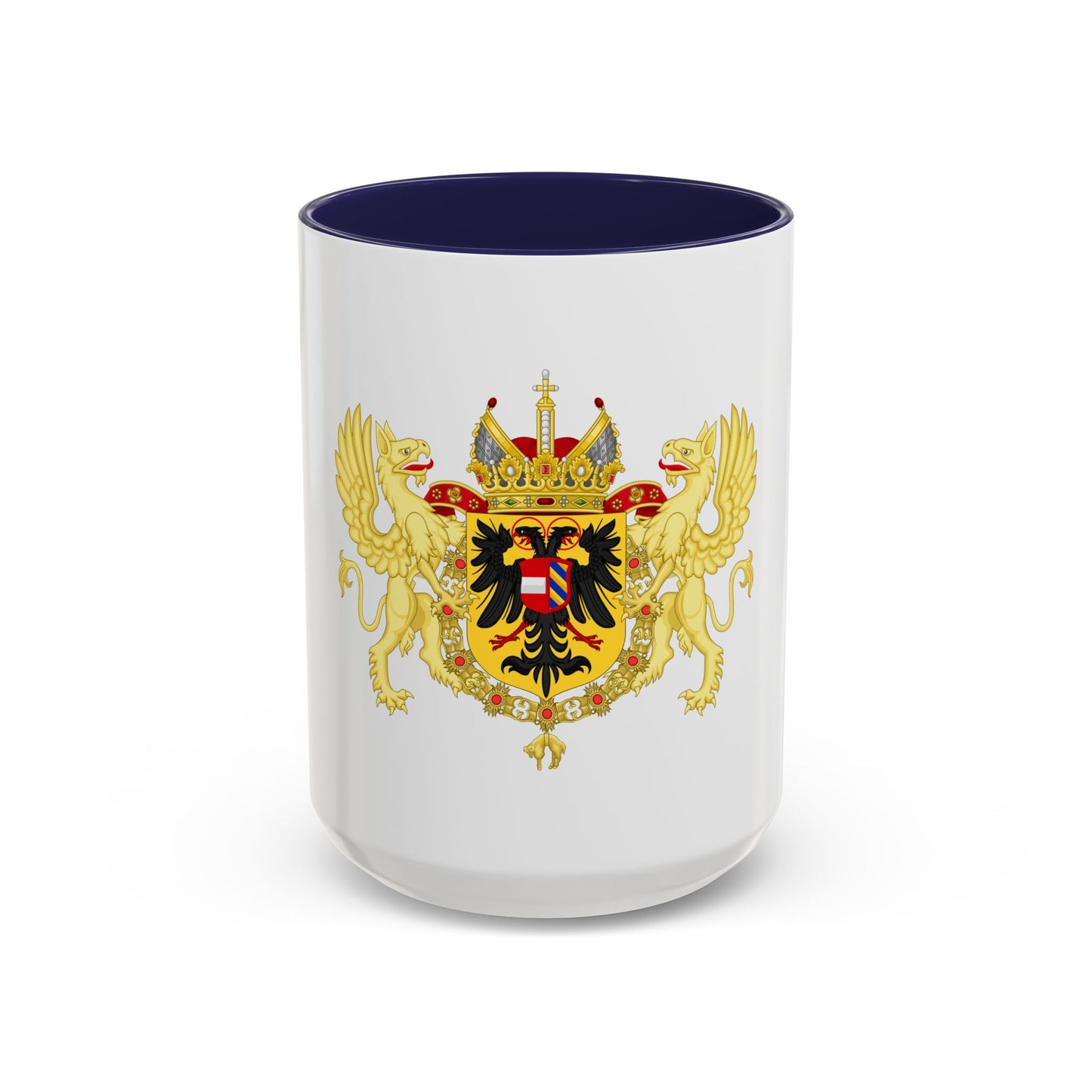 Ornamented Coat of Arms of Maximilian II, Holy Roman Emperor - Accent Coffee Mug