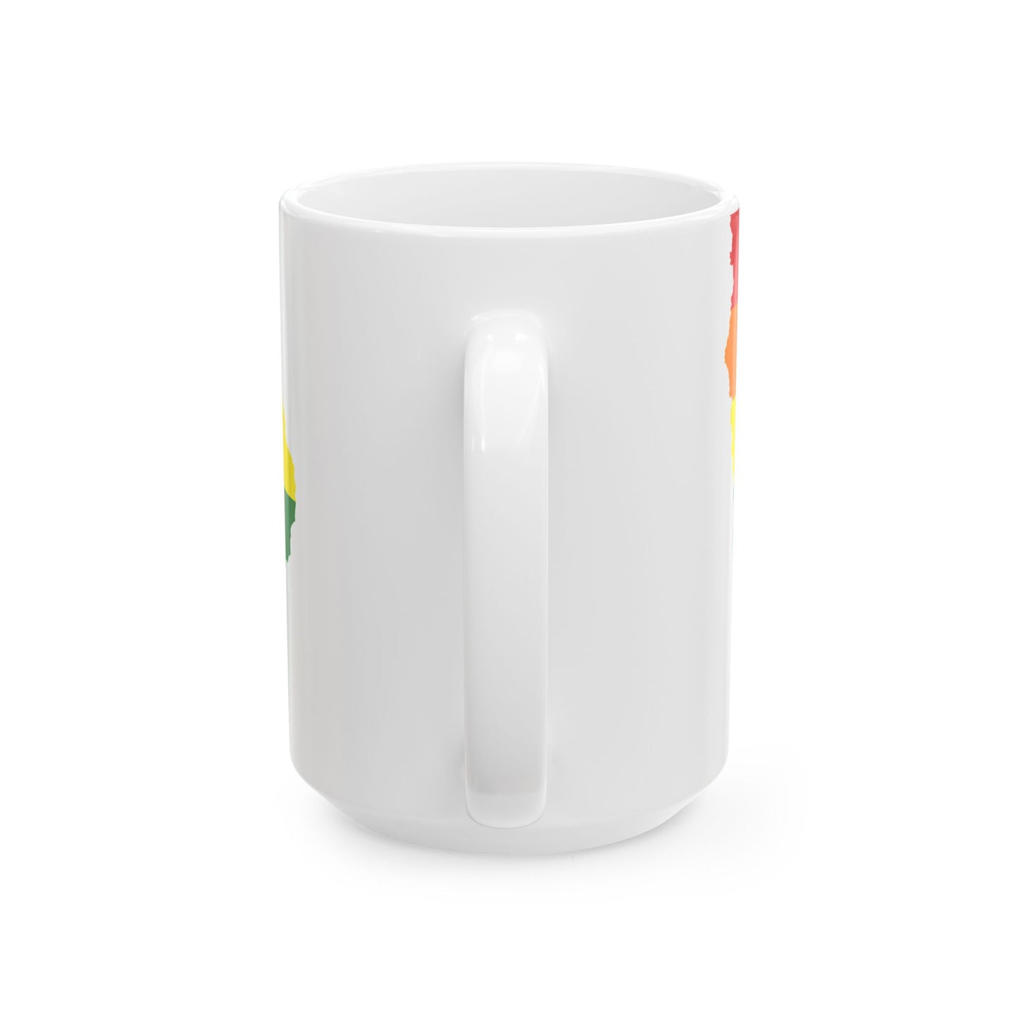 LGBT flag map of Iowa (United States) White Coffee Mug