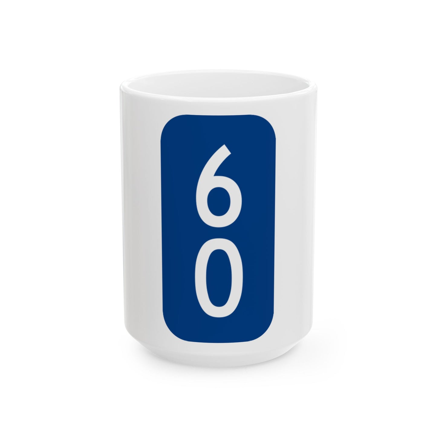 Warren County 60 NY tab (New York) (Road Sign) White Coffee Mug