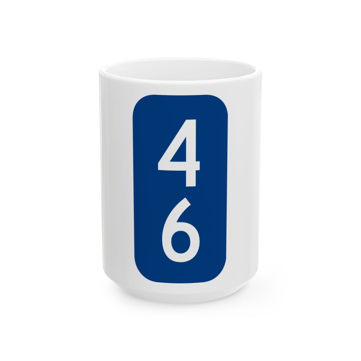 Warren County 46 NY tab (New York) (Road Sign) White Coffee Mug