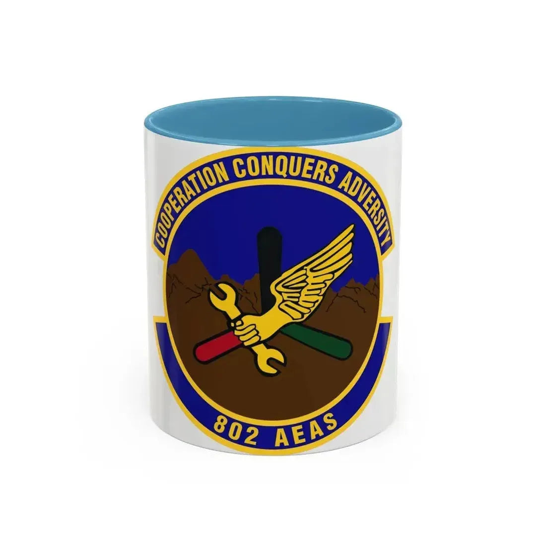 802d Air Expeditionary Advisory Squadron (U.S. Air Force) Accent Coffee Mug 11oz Light Blue - Go Mug Yourself