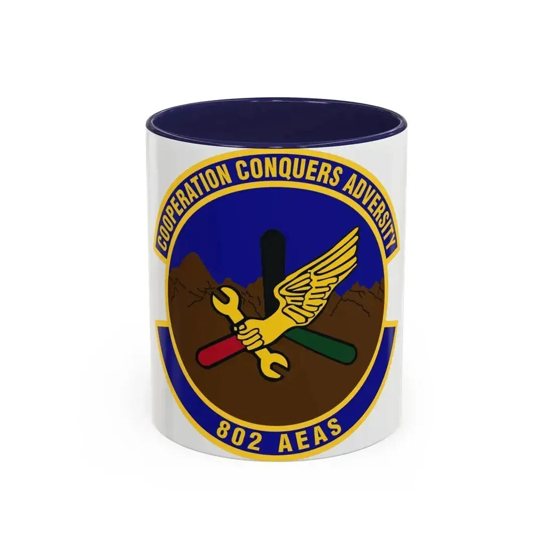 802d Air Expeditionary Advisory Squadron (U.S. Air Force) Accent Coffee Mug 11oz Navy - Go Mug Yourself