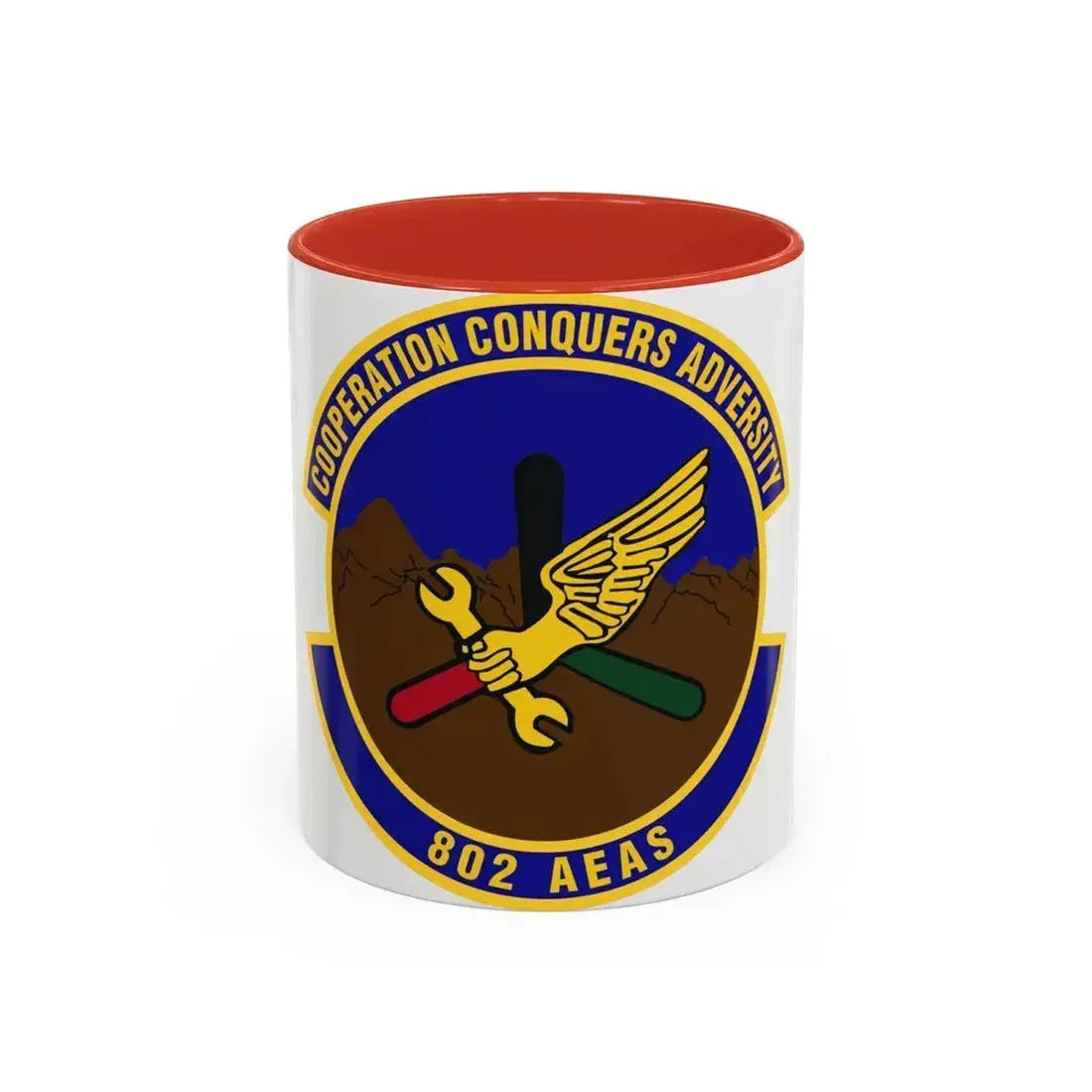802d Air Expeditionary Advisory Squadron (U.S. Air Force) Accent Coffee Mug 11oz Red - Go Mug Yourself