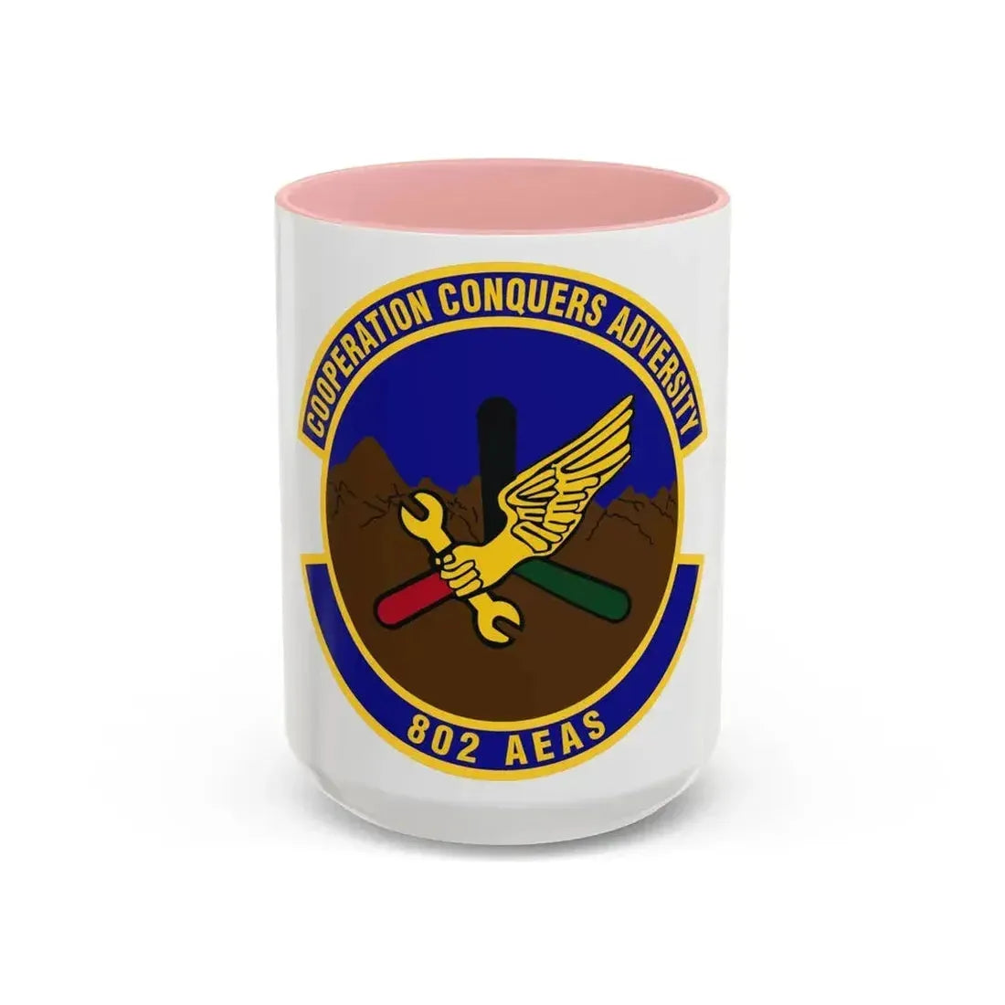 802d Air Expeditionary Advisory Squadron (U.S. Air Force) Accent Coffee Mug 15oz Pink - Go Mug Yourself
