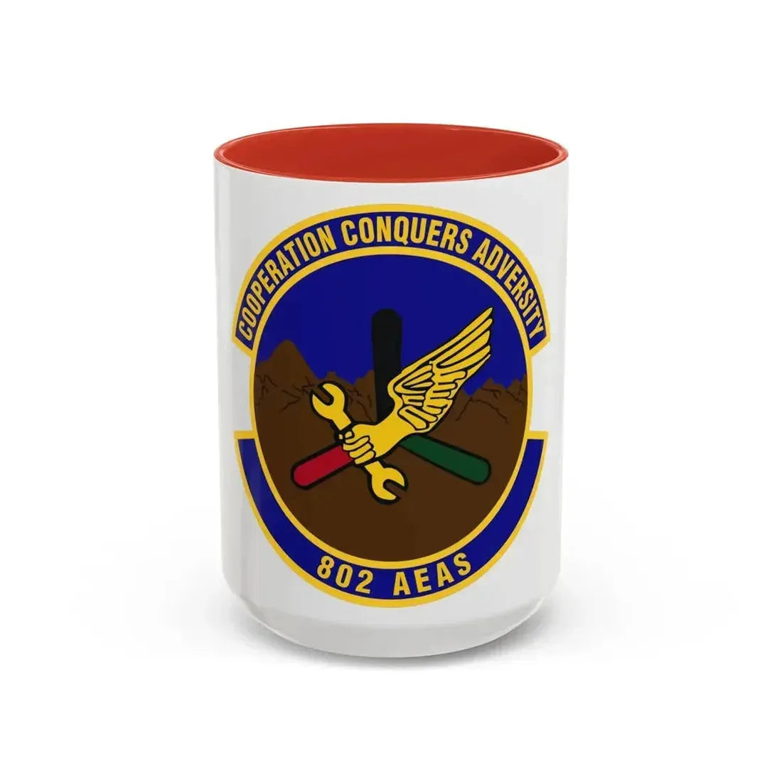 802d Air Expeditionary Advisory Squadron (U.S. Air Force) Accent Coffee Mug 15oz Red - Go Mug Yourself