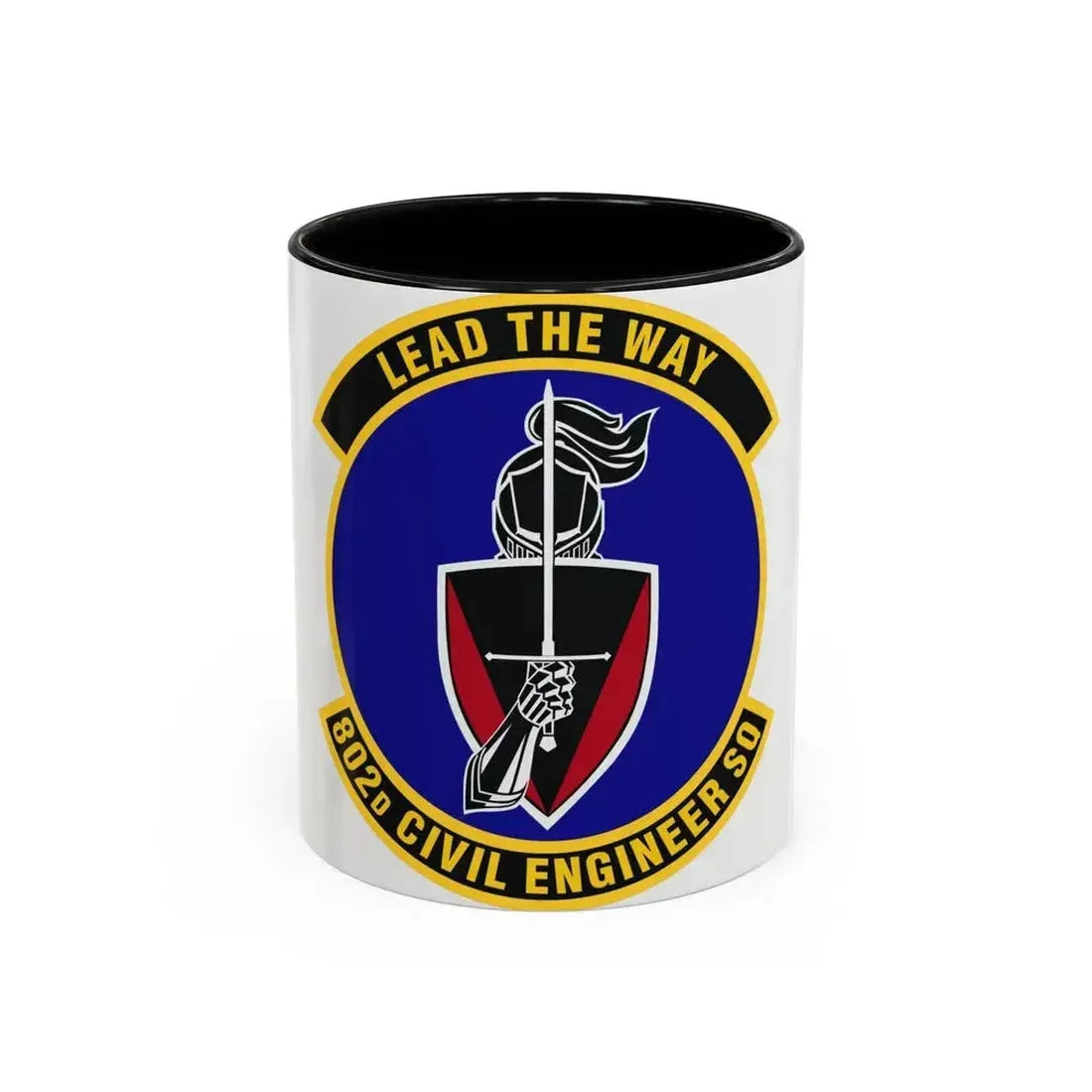 802d Civil Engineer Squadron (U.S. Air Force) Accent Coffee Mug 11oz Black - Go Mug Yourself