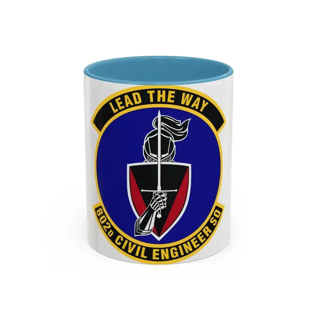 802d Civil Engineer Squadron (U.S. Air Force) Accent Coffee Mug 11oz Light Blue - Go Mug Yourself