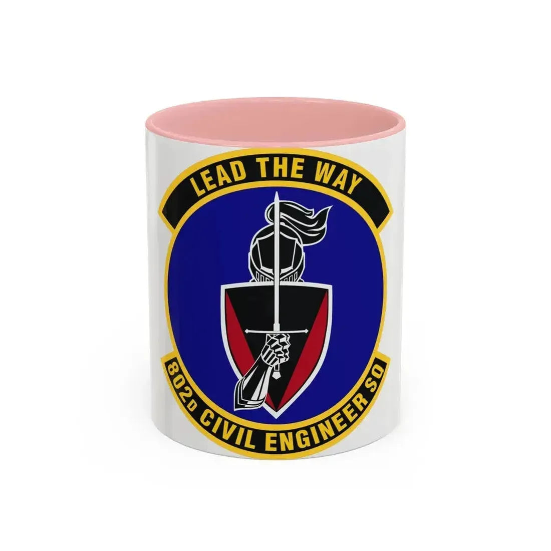 802d Civil Engineer Squadron (U.S. Air Force) Accent Coffee Mug 11oz Pink - Go Mug Yourself