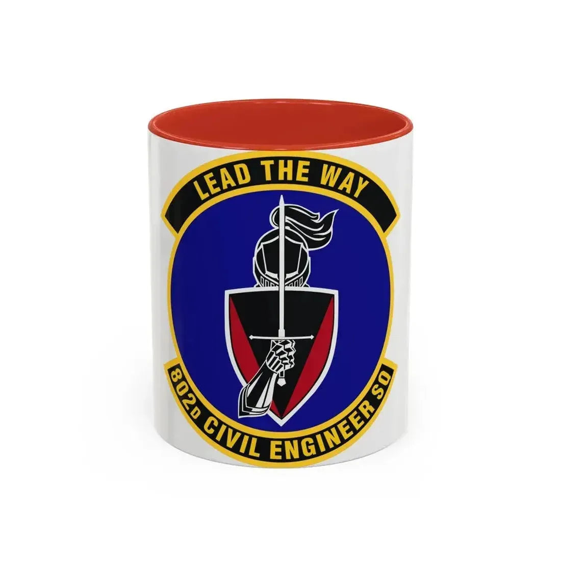 802d Civil Engineer Squadron (U.S. Air Force) Accent Coffee Mug 11oz Red - Go Mug Yourself