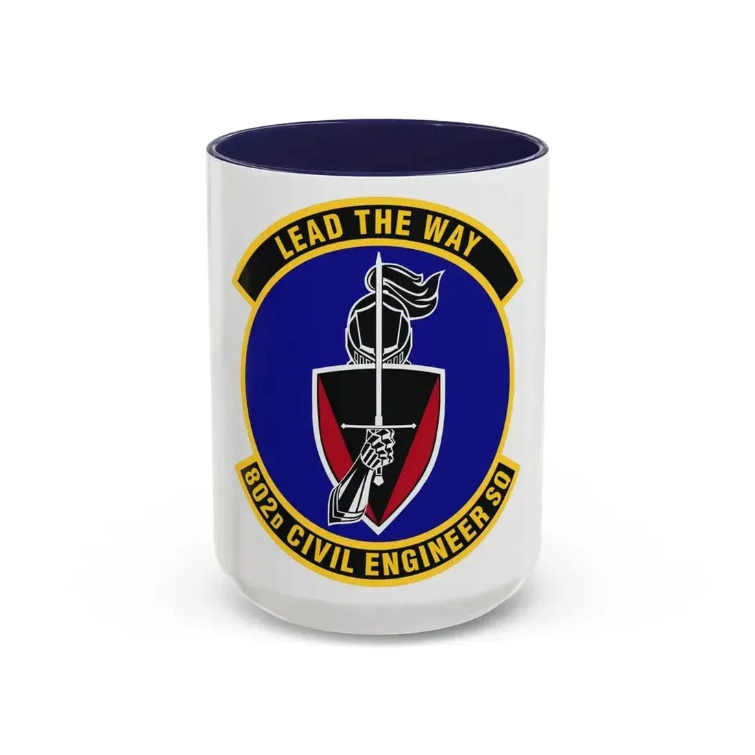 802d Civil Engineer Squadron (U.S. Air Force) Accent Coffee Mug 15oz Navy - Go Mug Yourself
