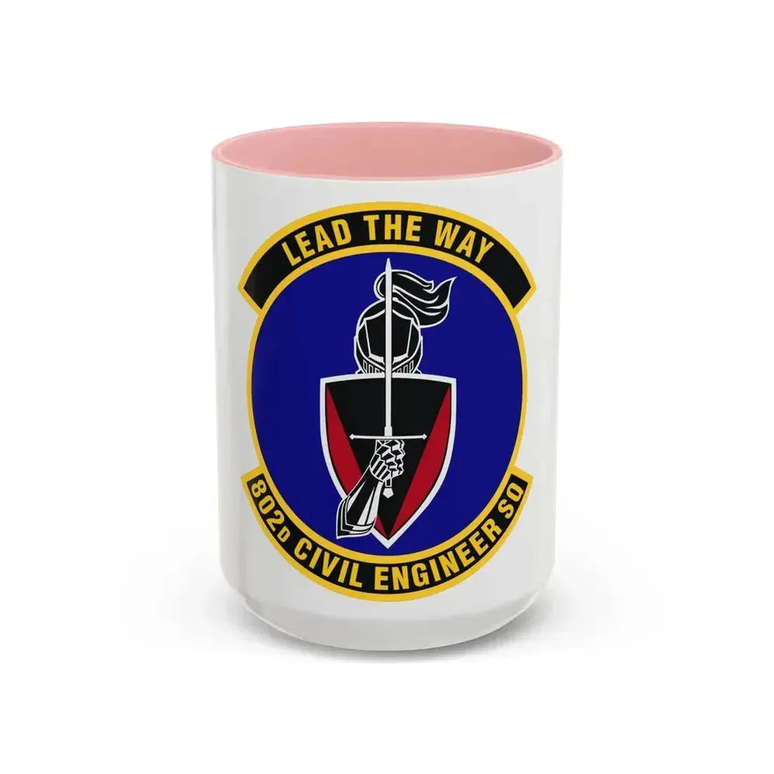 802d Civil Engineer Squadron (U.S. Air Force) Accent Coffee Mug 15oz Pink - Go Mug Yourself