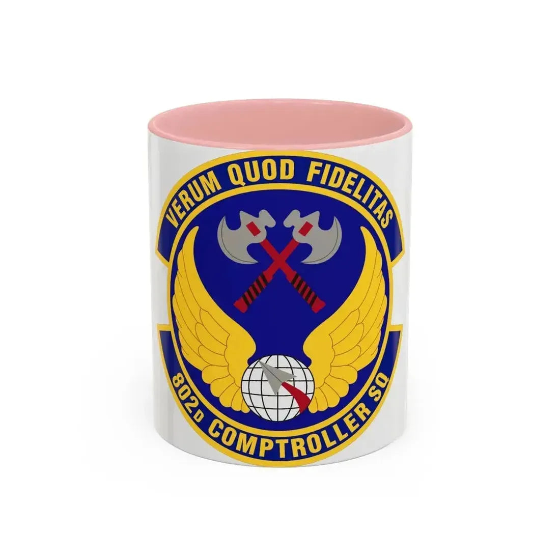 802d Comptroller Squadron (U.S. Air Force) Accent Coffee Mug 11oz Pink - Go Mug Yourself