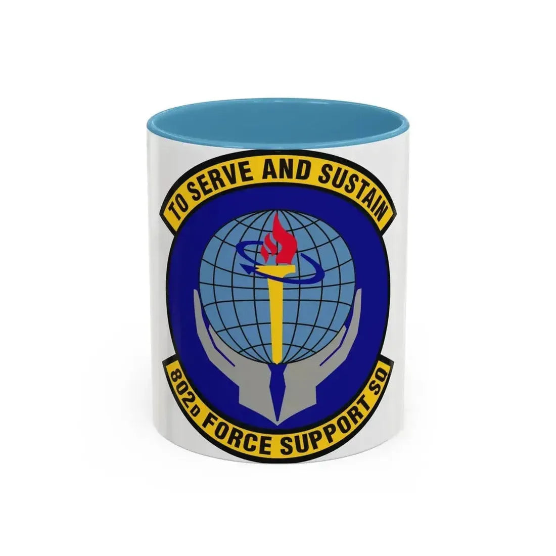 802d Force Support Squadron (U.S. Air Force) Accent Coffee Mug 11oz Light Blue - Go Mug Yourself
