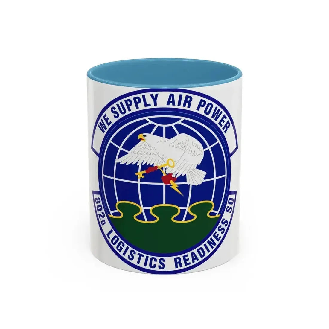 802d Logistics Readiness Squadron (U.S. Air Force) Accent Coffee Mug 11oz Light Blue - Go Mug Yourself