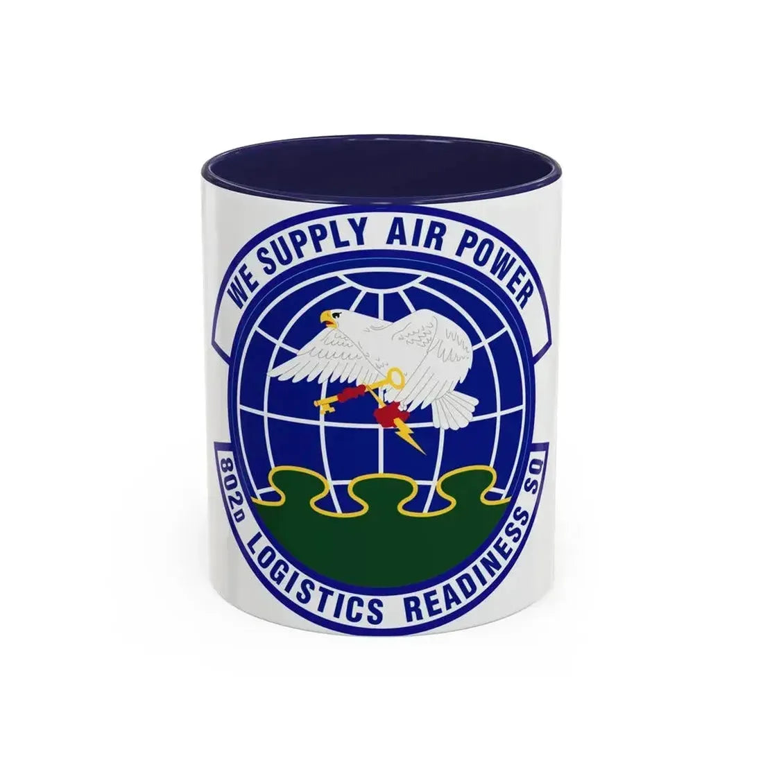 802d Logistics Readiness Squadron (U.S. Air Force) Accent Coffee Mug 11oz Navy - Go Mug Yourself