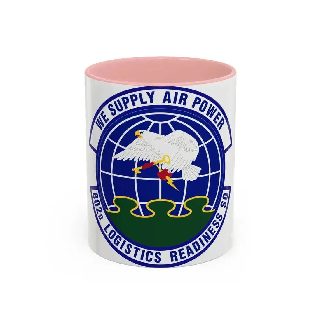 802d Logistics Readiness Squadron (U.S. Air Force) Accent Coffee Mug 11oz Pink - Go Mug Yourself