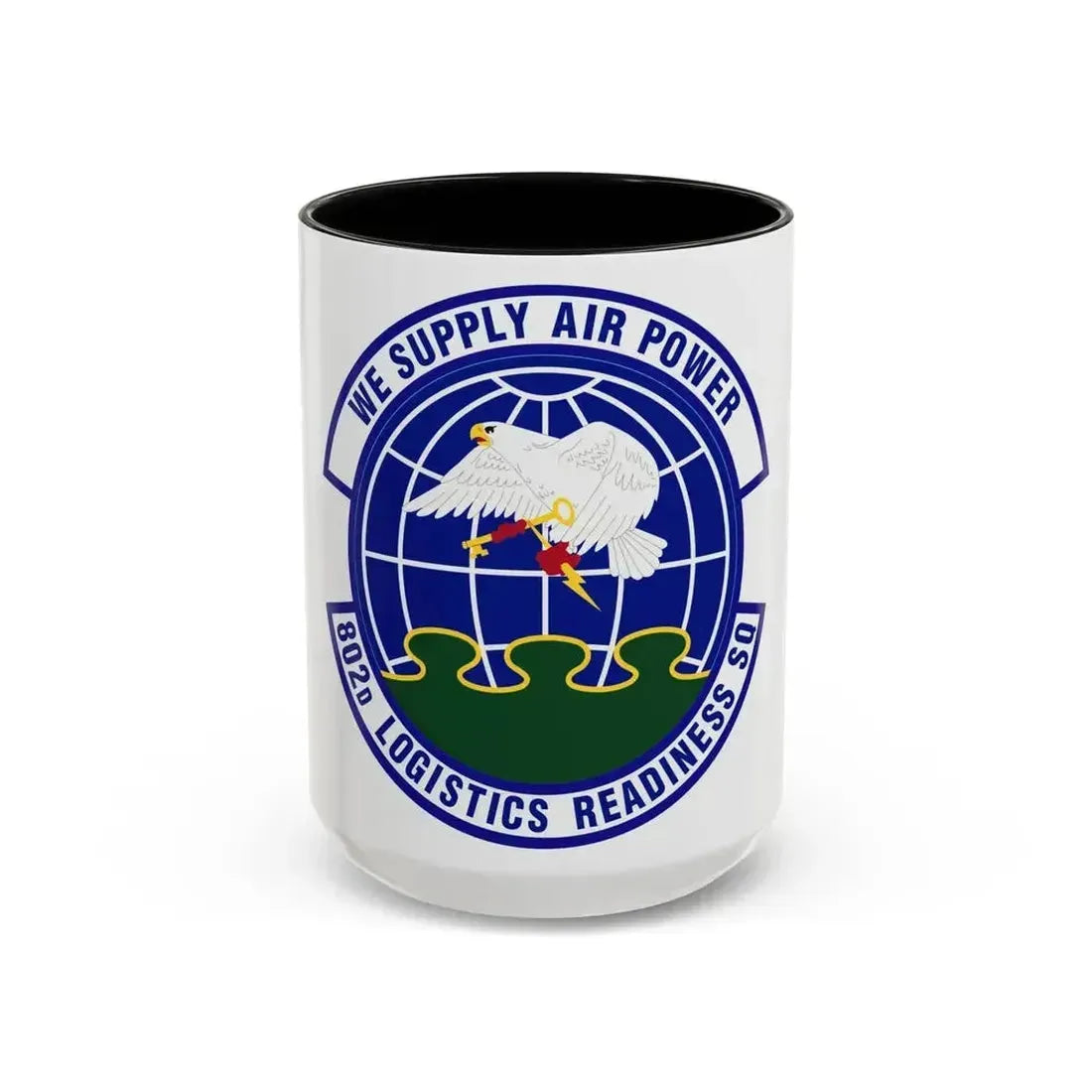 802d Logistics Readiness Squadron (U.S. Air Force) Accent Coffee Mug 15oz Black - Go Mug Yourself