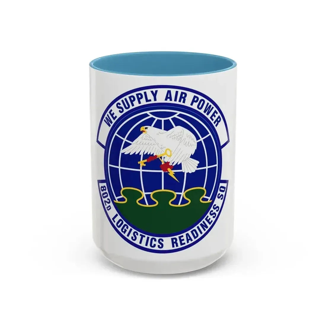802d Logistics Readiness Squadron (U.S. Air Force) Accent Coffee Mug 15oz Light Blue - Go Mug Yourself