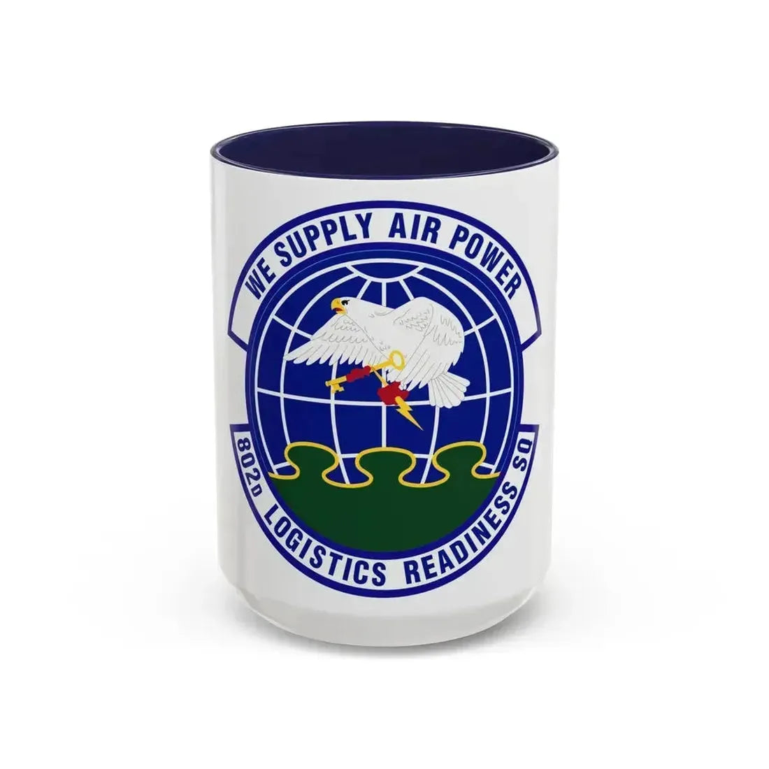 802d Logistics Readiness Squadron (U.S. Air Force) Accent Coffee Mug 15oz Navy - Go Mug Yourself