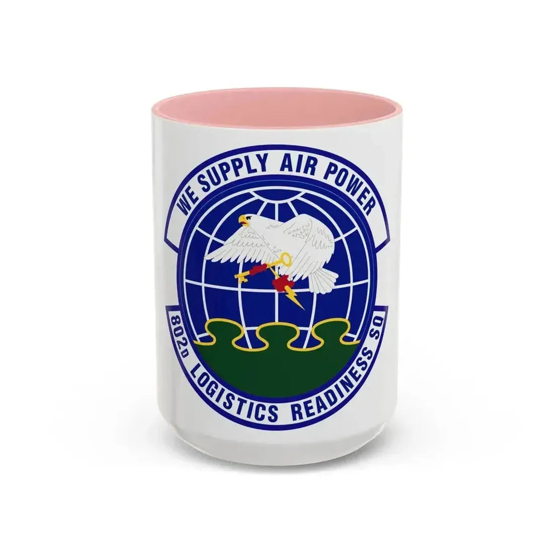 802d Logistics Readiness Squadron (U.S. Air Force) Accent Coffee Mug 15oz Pink - Go Mug Yourself