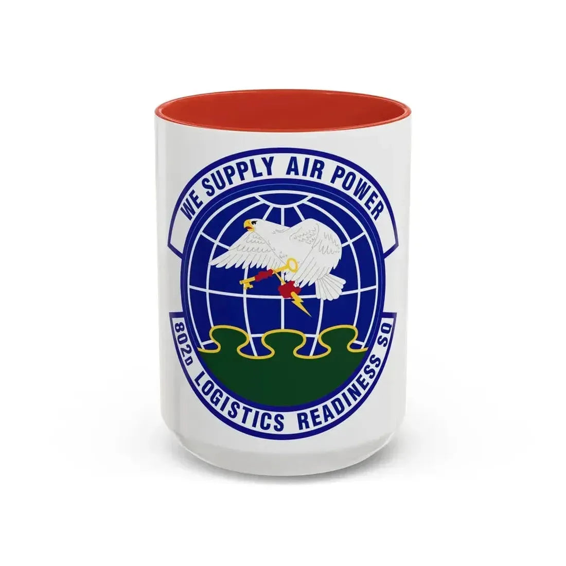 802d Logistics Readiness Squadron (U.S. Air Force) Accent Coffee Mug 15oz Red - Go Mug Yourself