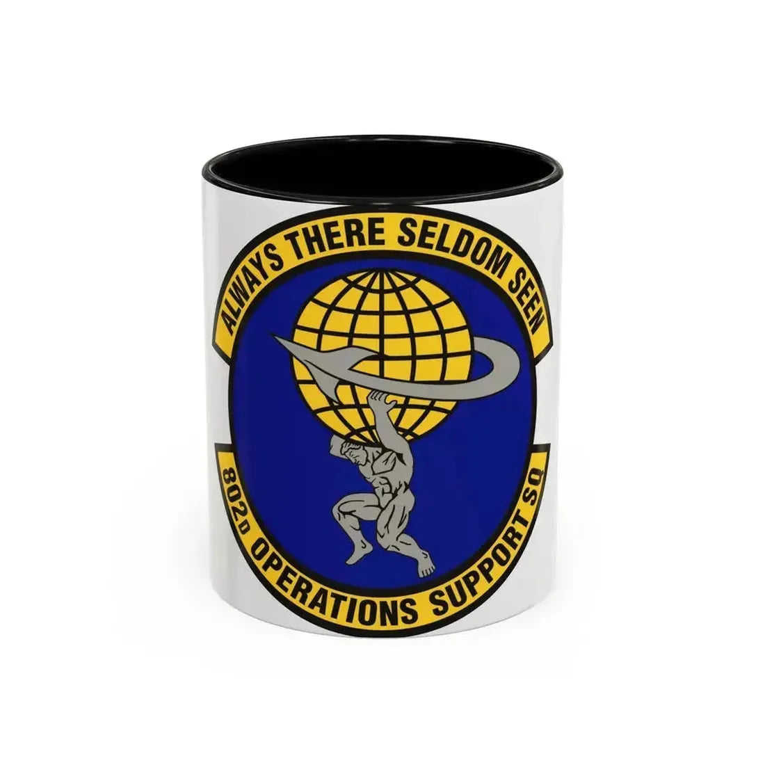 802d Operations Support Squadron (U.S. Air Force) Accent Coffee Mug 11oz Black - Go Mug Yourself