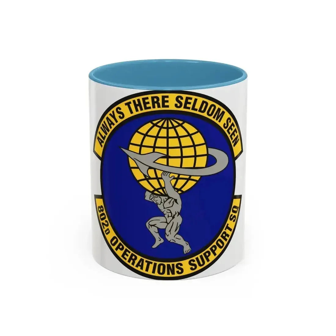 802d Operations Support Squadron (U.S. Air Force) Accent Coffee Mug 11oz Light Blue - Go Mug Yourself