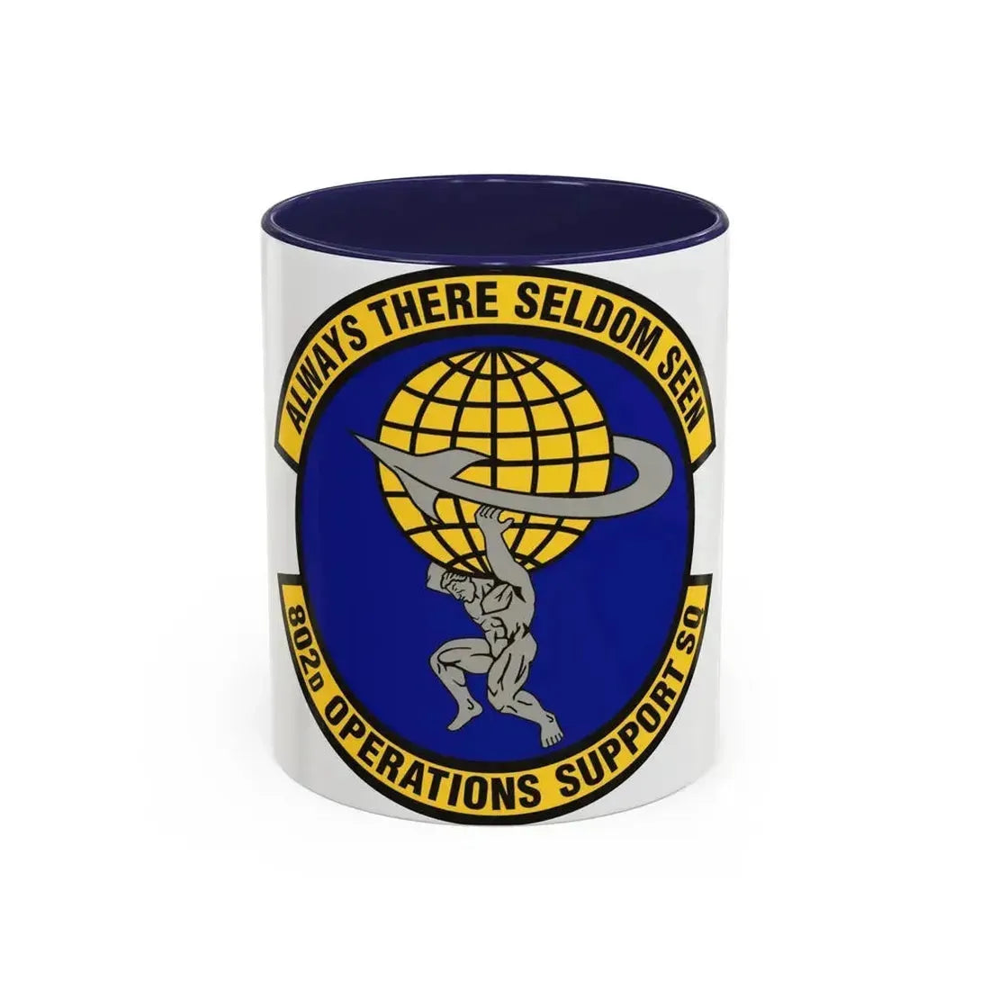 802d Operations Support Squadron (U.S. Air Force) Accent Coffee Mug 11oz Navy - Go Mug Yourself