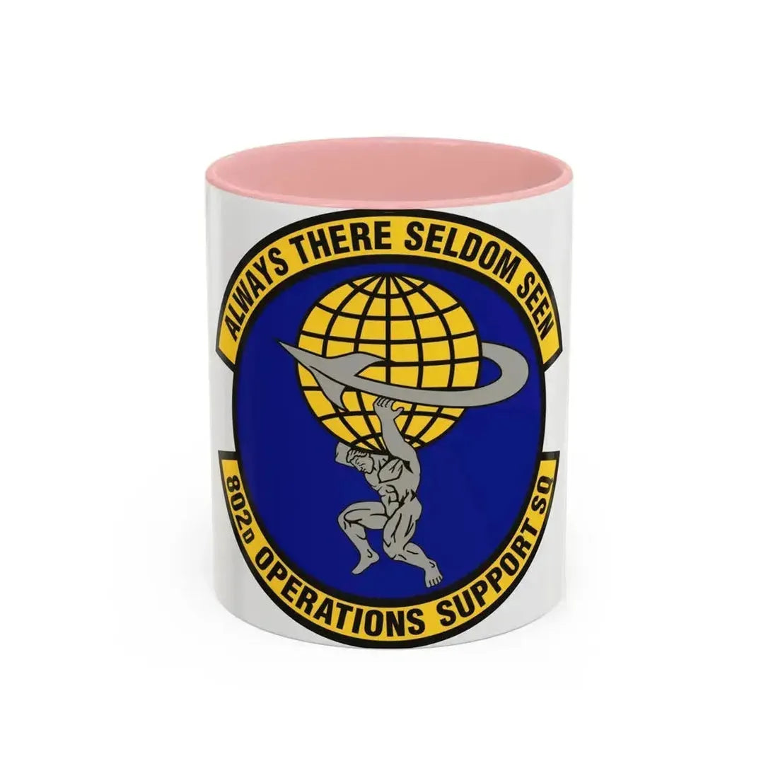 802d Operations Support Squadron (U.S. Air Force) Accent Coffee Mug 11oz Pink - Go Mug Yourself