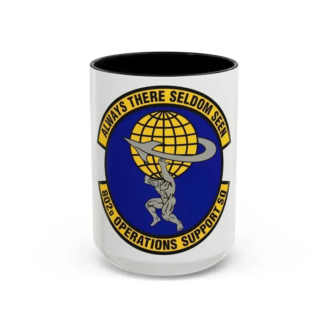 802d Operations Support Squadron (U.S. Air Force) Accent Coffee Mug 15oz Black - Go Mug Yourself