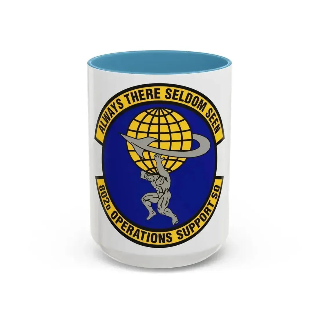 802d Operations Support Squadron (U.S. Air Force) Accent Coffee Mug 15oz Light Blue - Go Mug Yourself