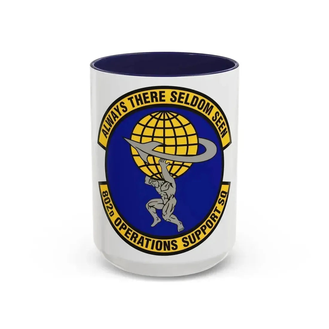 802d Operations Support Squadron (U.S. Air Force) Accent Coffee Mug 15oz Navy - Go Mug Yourself