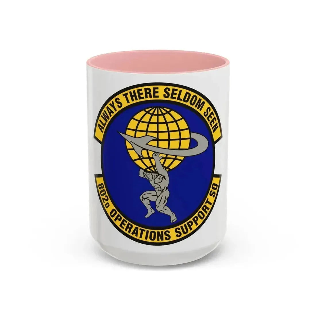 802d Operations Support Squadron (U.S. Air Force) Accent Coffee Mug 15oz Pink - Go Mug Yourself