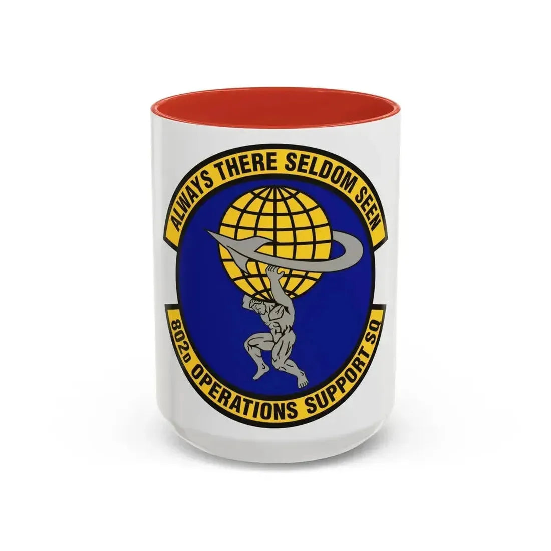 802d Operations Support Squadron (U.S. Air Force) Accent Coffee Mug 15oz Red - Go Mug Yourself