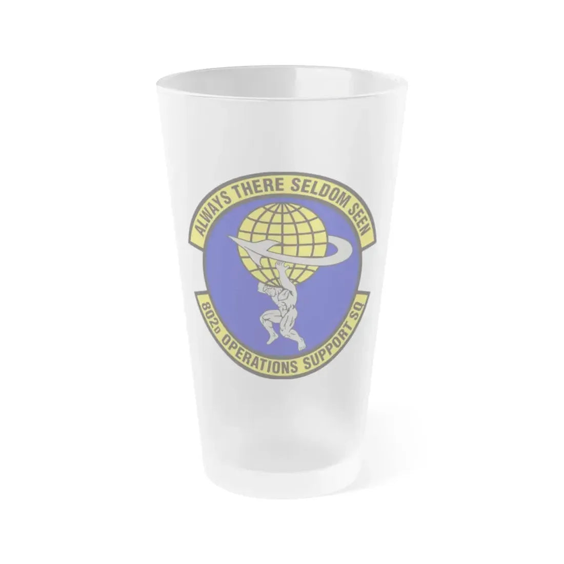 802d Operations Support Squadron (U.S. Air Force) Frosted Pint Glass 16oz 16oz Frosted - Go Mug Yourself