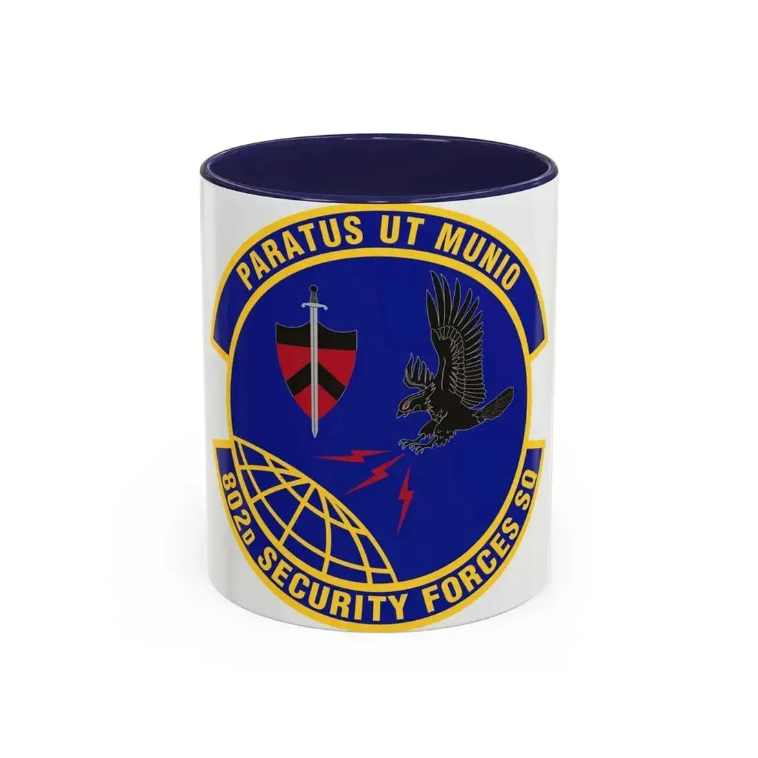 802d Security Forces Squadron (U.S. Air Force) Accent Coffee Mug 11oz Navy - Go Mug Yourself