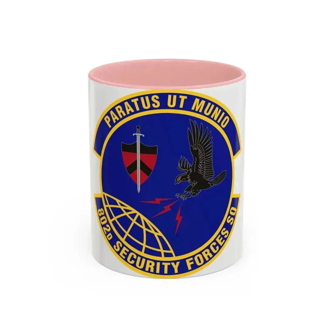 802d Security Forces Squadron (U.S. Air Force) Accent Coffee Mug 11oz Pink - Go Mug Yourself