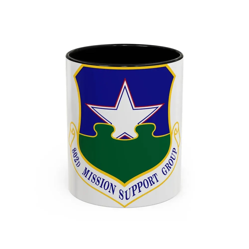 802nd Mission Support Group (U.S. Air Force) Accent Coffee Mug 11oz Black - Go Mug Yourself