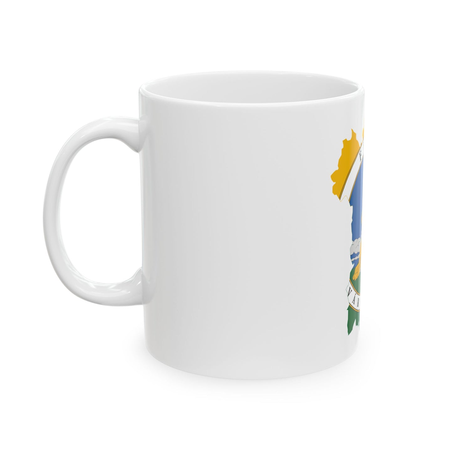 Flag-map of Fejer County (Hungary) White Coffee Mug