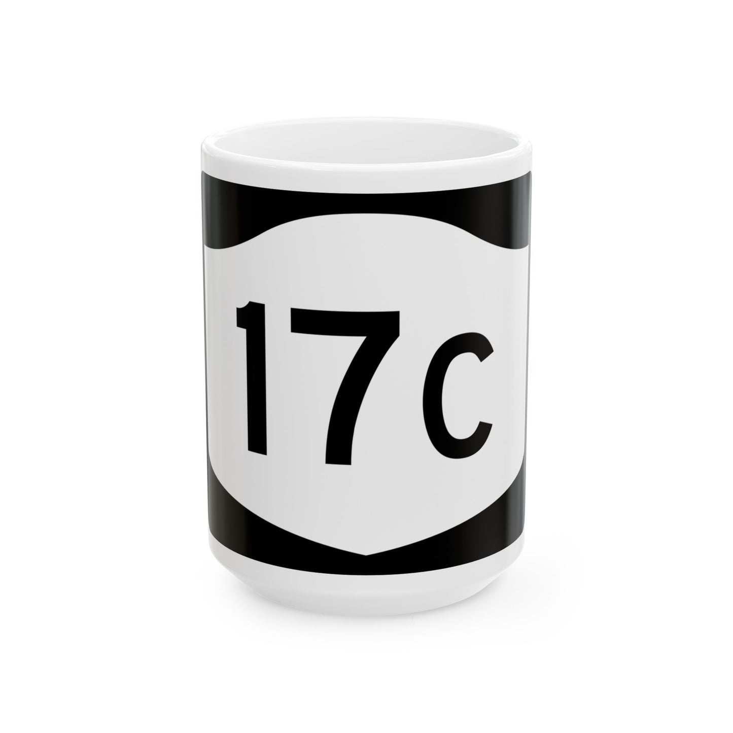 NY-17C (New York) (Road Sign) White Coffee Mug