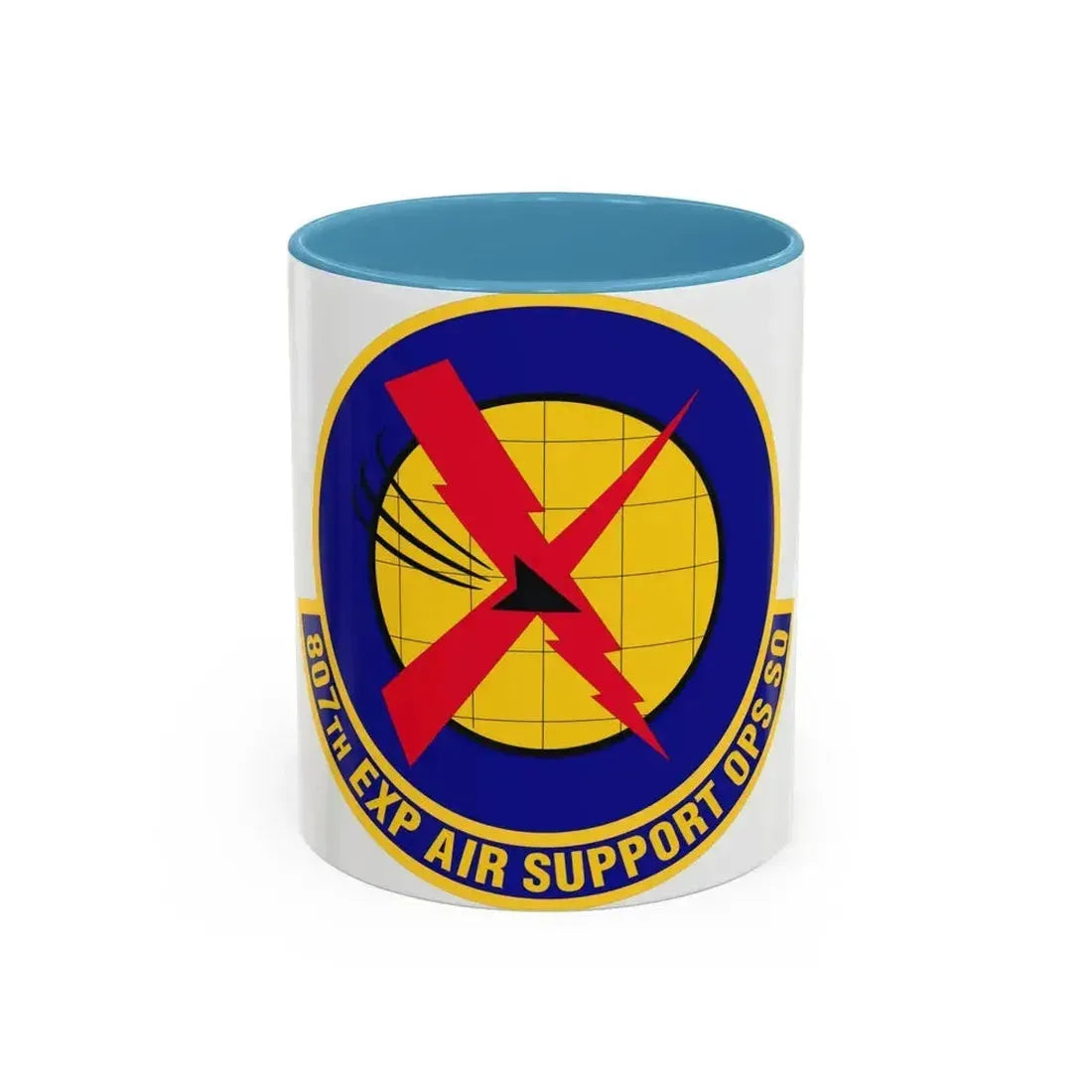 807th Expeditionary Air Support Operations Squadron (U.S. Air Force) Accent Coffee Mug 11oz Light Blue - Go Mug Yourself
