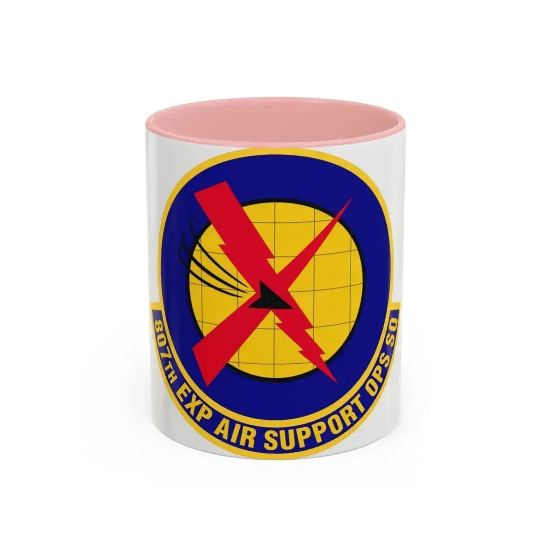 807th Expeditionary Air Support Operations Squadron (U.S. Air Force) Accent Coffee Mug 11oz Pink - Go Mug Yourself