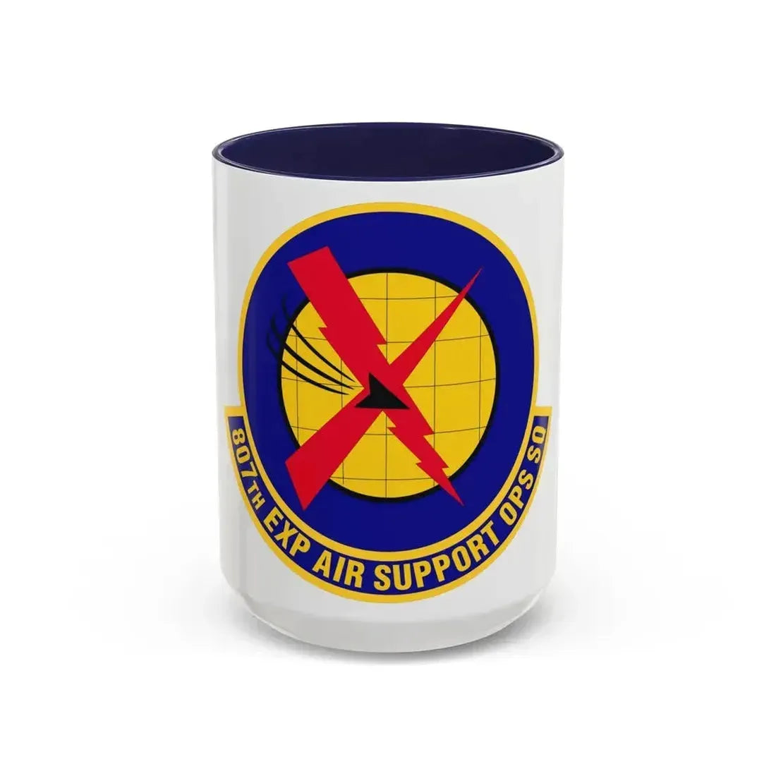 807th Expeditionary Air Support Operations Squadron (U.S. Air Force) Accent Coffee Mug 15oz Navy - Go Mug Yourself